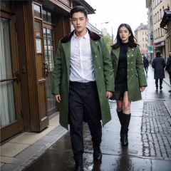 意設(shè)（ITATOYES）軍大棉衣男冬季加厚加長款安保棉大衣防寒服東北寒區(qū)保暖大棉襖 軍綠棉里大衣